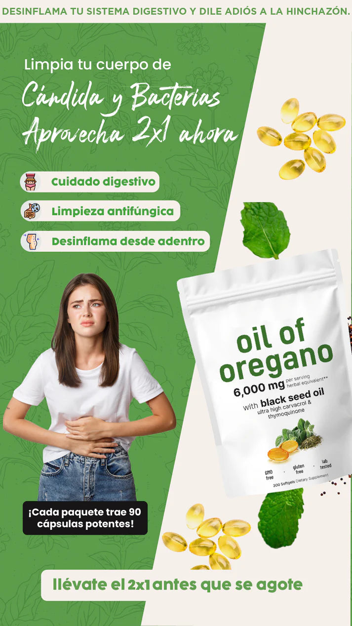 Aceite de orégano| Doble potencia contra bacterias por el precio de uno.